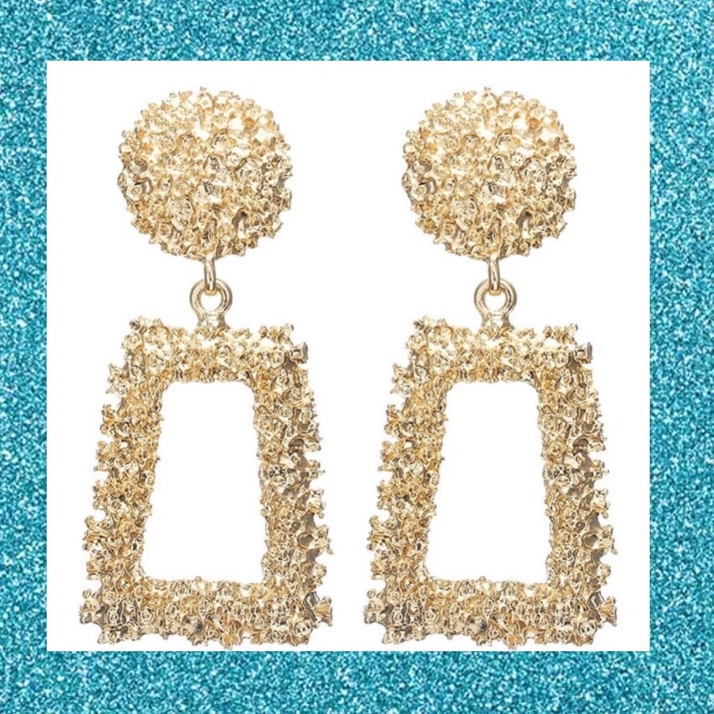 5 for $25  Gold Water Drop Crystal Gem Earrings!